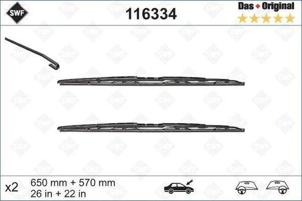 SILECEK SUPURGESI 650/560mm SWF BMW E39