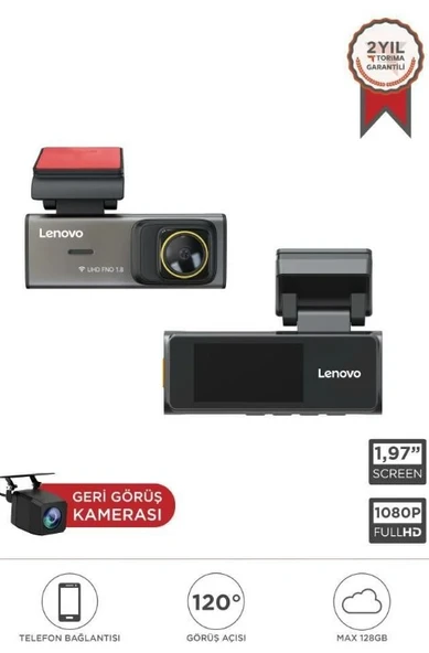 Lenovo S7/1970 Siyah Wifi Araç içi 1.97" Ön Ve Arka Araç Kamerası