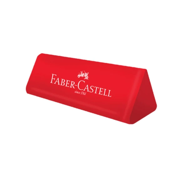 Faber-Castell Dust Free Kırmızı Küçük Boy Üçgen Silgi 187237