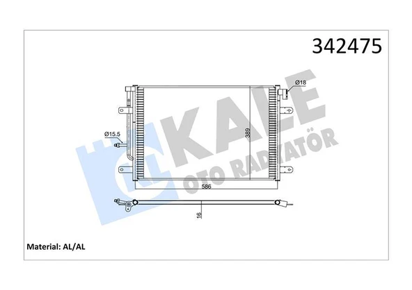 KLİMA KONDENSERİ AUDI AUDI A4 SEAT EXEO-EXEO ST AL-AL ürün görseli 1