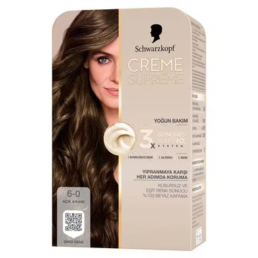 Schwarzkopf Creme Supreme Saç Boyası Açık Kahve 6-0