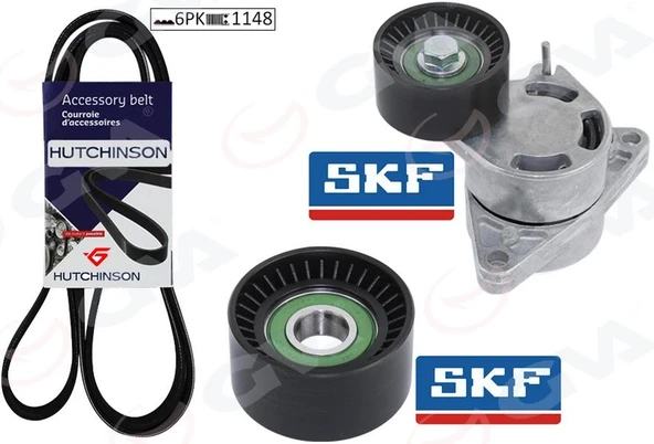 ALTERNATÖR GERGİ KİTİ KÜTÜKLÜ MASTER-MOVANO-VIVARO 01 G9T-G9U 6PK1148 ürün görseli 1