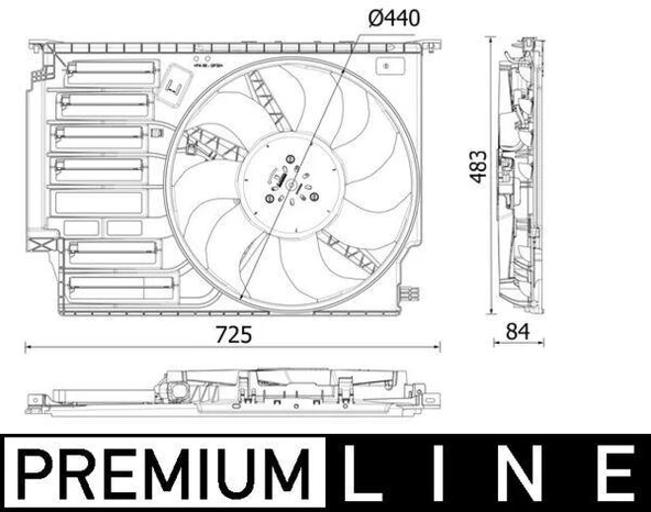 RADYATOR FANI PREMIUM LINE BMW F45 F48 MINI F56 ürün görseli 1