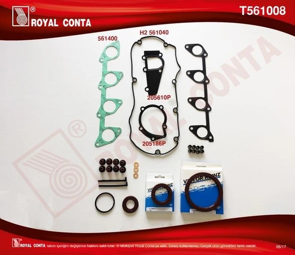 MOTOR TAKIM CONTA REINZ KEÇELİ S.LASTİKLİ P307-P406-BOXER 2.0 HDİ SKC SİZ