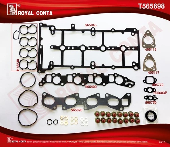 ÜST TAKIM CONTASI CORTECO KEÇELİ REINZ SUBAP LASTİK SKC SİZ DOBLO-LINEA-BRAVO II 1.6 DMTJ