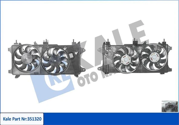 FAN MOTORU DAVLUMBAZLI FIAT DOBLO 1.3 MJET 03 1.9JTD 01 EURO IV ÇİFT MOTORLU AC KLİMALI
