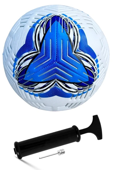 2025 Desenli Tasarım Futbol Topu 4 Astarlı No:5 480 Gr + Pompa Hediyeli X509 - 4