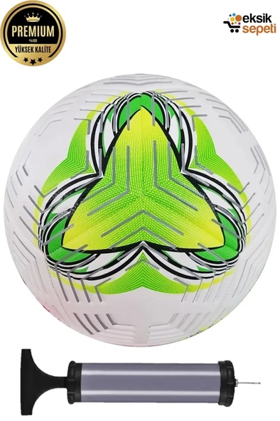 2025 Desenli Tasarım Futbol Topu 4 Astarlı No:5 480 Gr + Pompa Hediyeli X509