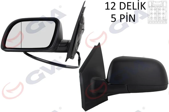 DIŞ DİKİZ AYNASI SOL POLO 02 ELEKTRİKLİ ISITMALI ASFERİK 5 FİŞ VM-194EHAL