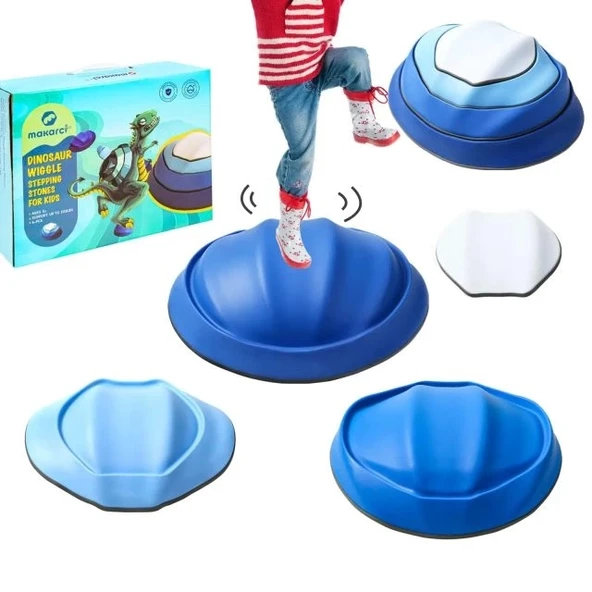 Makarci Çocuklar için Sallanan Basamak Taşları Mavi 5 PCS