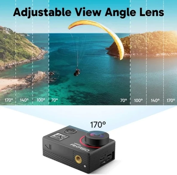 AKASO V50 Elite 4K60fps Dokunmatik Ekran WiFi Su Geçirmez Aksiyon Kamerası - 7