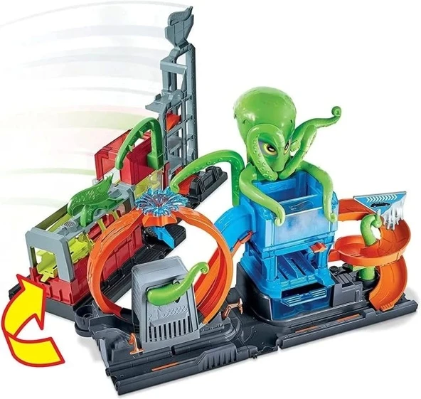 Hot Wheels City Ultimate Octo Oto Yıkama Oyun Seti - 9