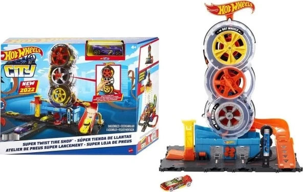 Hot Wheels City Super Twist Lastik Dükkanı Oyun Seti