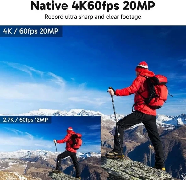 AKASO V50 Elite 4K60fps Dokunmatik Ekran WiFi Su Geçirmez Aksiyon Kamerası - 3
