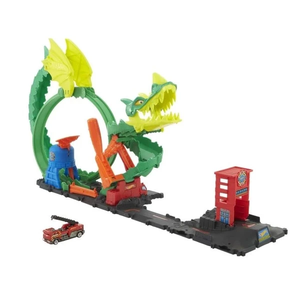 Hot Wheels City Dragon Drive İtfaiye Oyun Seti Simplified Packaging