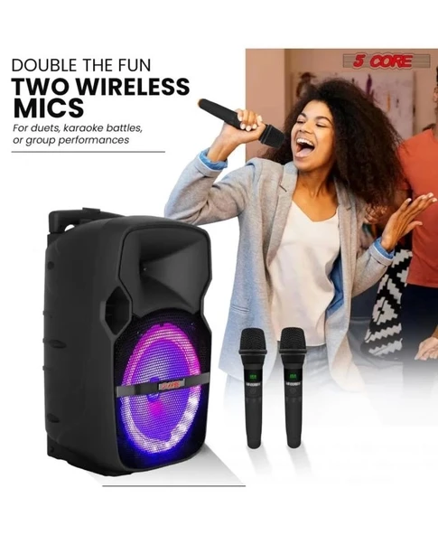 5 Çekirdek 10 İnç TWS Çift Bluetooth Parti Hoparlörü - 8