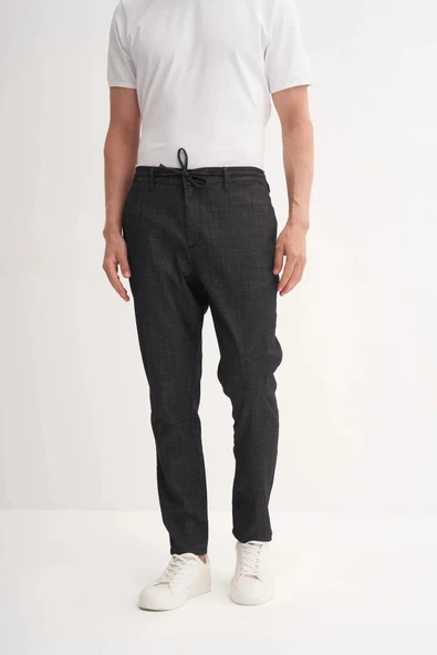 Cazador Jogger Denim Pantolon Düz Paça Beli Bağcıklı 811
