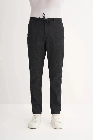 Cazador Jogger Denim Pantolon Düz Paça Beli Bağcıklı 811 - 2