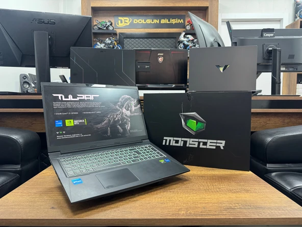 Monster Tulpar T7 V20.8.2 Intel Core i7 12700H 32GB RAM 1TB SSD RTX4060 17.3” FHD 144Hz (İKİNCİ EL)
