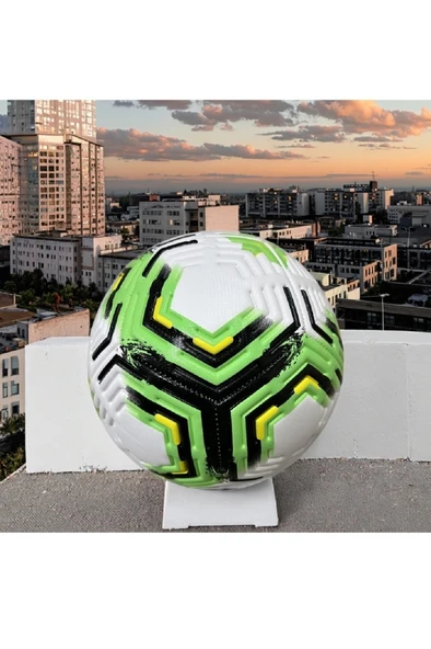 2025 Desenli Tasarım Futbol Topu 4 Astarlı No:5 480 Gr + Pompa Hediyeli X506 - 2