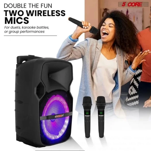 5 Çekirdek 10 İnç TWS Çift Bluetooth Parti Hoparlörü - 5