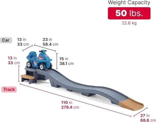 Step2 Çocuk Gri Lunapark Hız Treni Binilen Oyuncak - 6