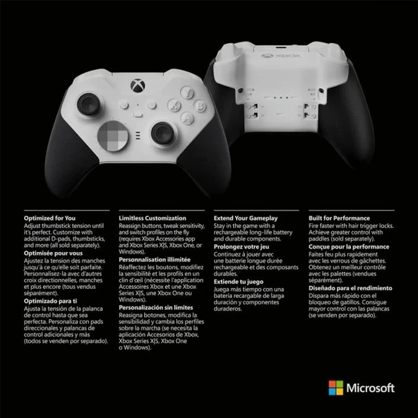 Xbox Elite Kablosuz Oyun Kumandası Serisi 2 Core - 6