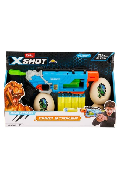 Dino Attack Dino Striker 16 Mermili Sünger Dart Atan Silah 32 cm: Dinozorlara Karşı Dünyayı Kurtar! - 4