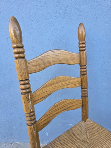 Vintage Masif Ahşap Sandalye (1 Adet) AC06 - 5