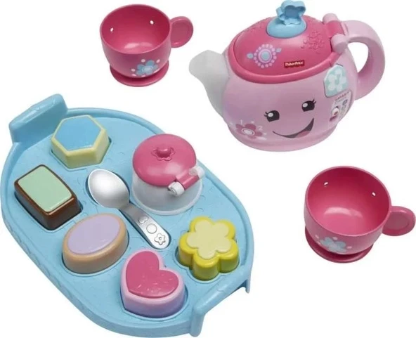 Fisher-Price Gül & Öğren Yürümeye Başlayan Müzikli ve Işıklı Çay Seti Oyuncağı