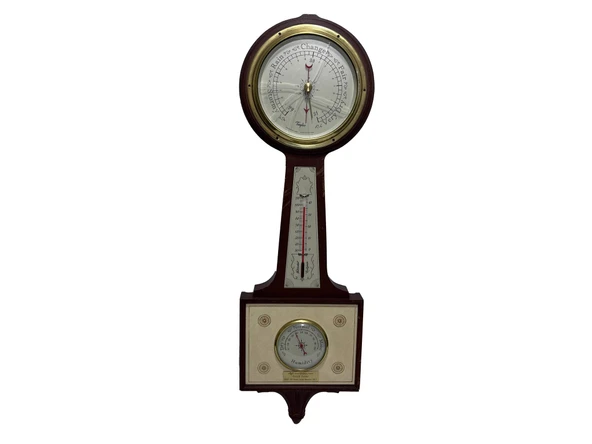 Taylor Antika Ahşap Meteoroloji İstasyonu – Barometre, Termometre, Higrometre - 1