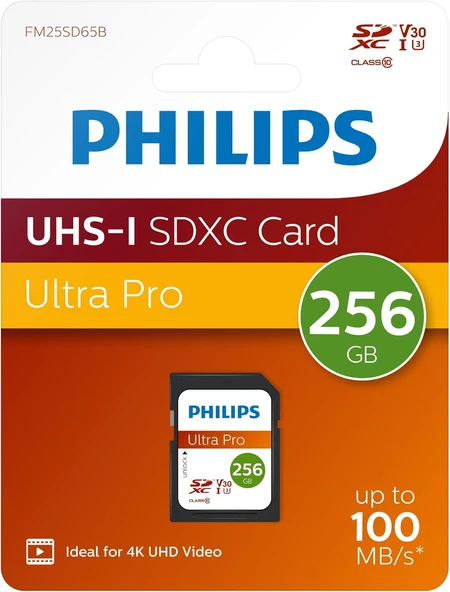 Philips 256GB SD Kart | Ultra Pro | V30 – UHS-I U3 – 4K Performansı - 3