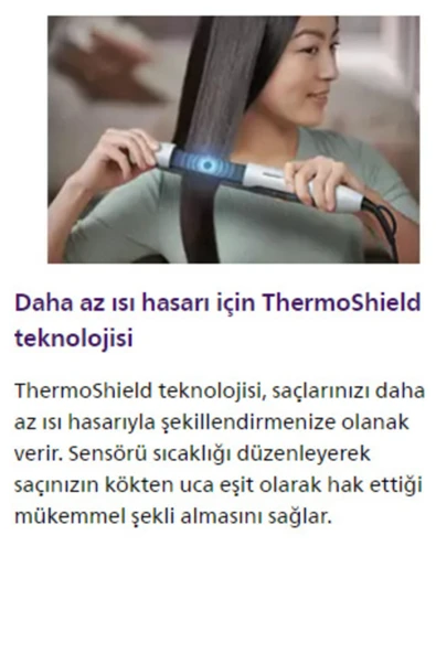 Philips 5000 Series Saç Düzleştirici ;Argan Yağı Katkılı Plakalar, Thermo Shield Teknoloji - 4
