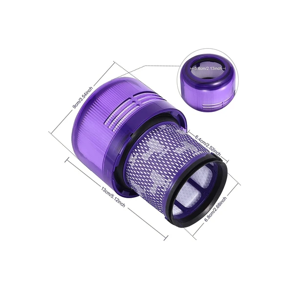 srfn ticaret Dyson V14 Uyumlu Arka Hepa Filtre 2 Adet - 4