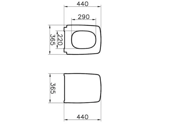 VitrA Metropole Rim-Ex Kanlasız Asma Klozet + Duroplast Slim Yavaş Kapanan Klozet Kapağı SET - 3