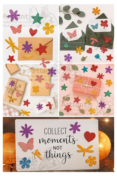 Şekilli Eva Yapışkanlı 100 lü 1 Paket Kendinden Yapışkanlı Eva Sticker Kalp Yıldız Okul Öncesi Kreş Ana Okulu Süsleme - 4