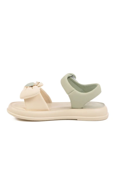 Guja Yeşil Hafif Esnek Taşlı Kız Çocuk Sandalet 25Y600-5  F - Resim 2