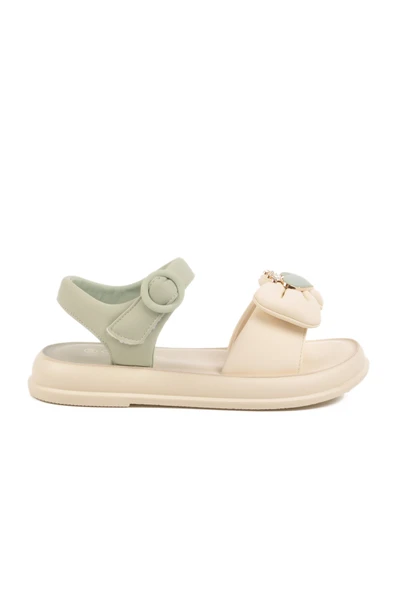 Guja Yeşil Hafif Esnek Taşlı Kız Çocuk Sandalet 25Y600-5  F
