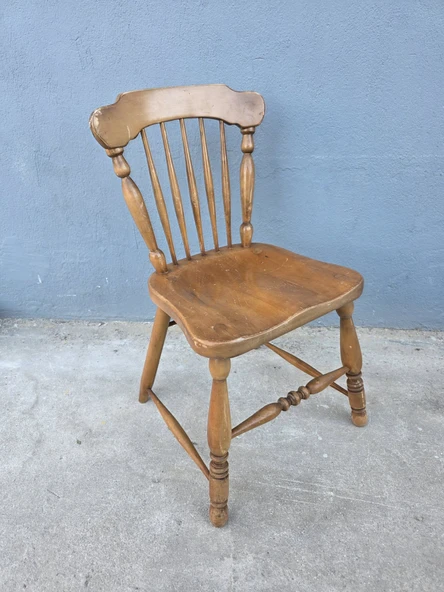 Vintage Masif Ahşap Sandalye (1 Adet) AC08 - 3