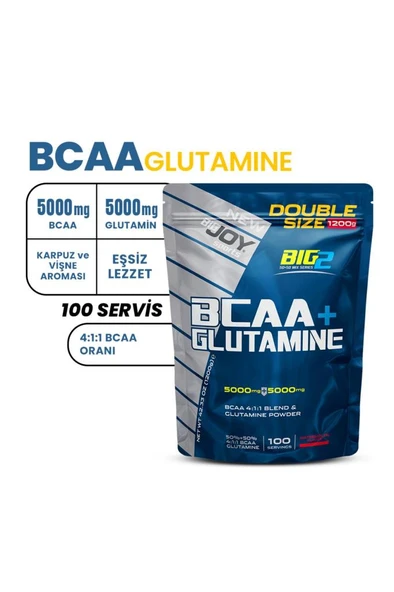 Bigjoy Sports Big2 Bcaa Glutamin Karpuz Aroma 1200g 100 Servis Amino Asit - 2