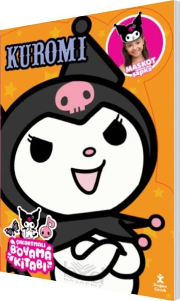 Kuromi Çıkartmalı Boyama Kitabı Maskot Şapka Doğan Çocuk
