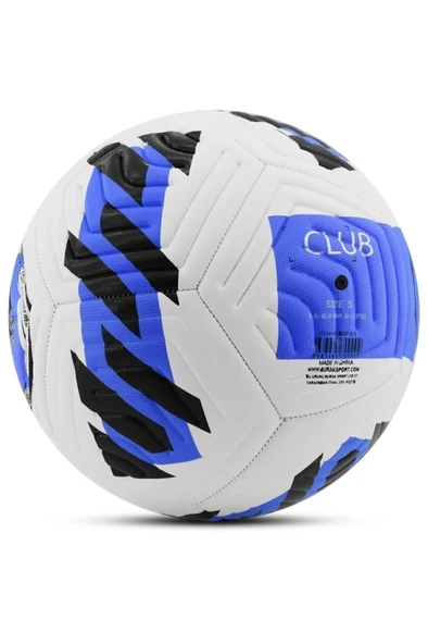 Mavi Yeni Desenli Futbol Topu 4 Astarlı No:5 480 Gr + Pompa Hediyeli X507 - 2