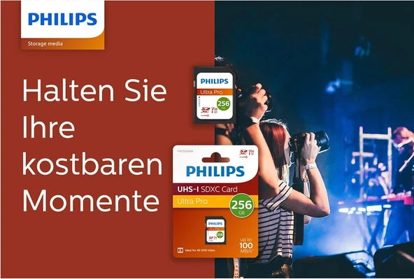 Philips 256GB SD Kart | Ultra Pro | V30 – UHS-I U3 – 4K Performansı - 2