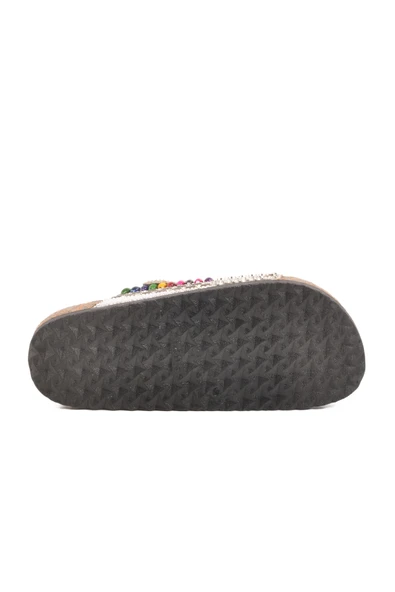 Guja Beyaz Taş İşlemeli Kız Çocuk Terlik 25Y106-6  F - Resim 5