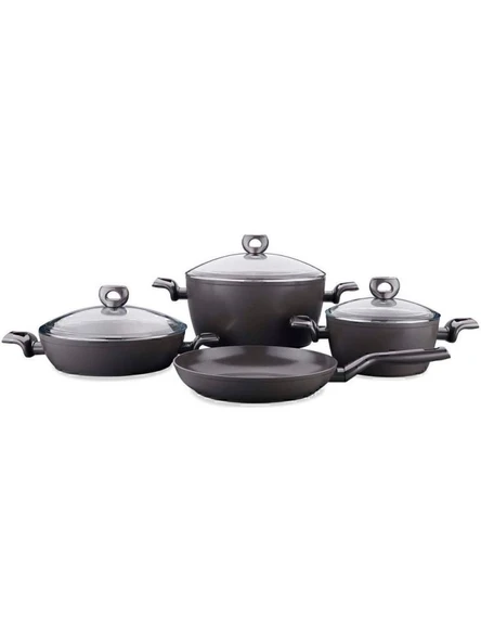 KORKMAZ A3942 NORA SERAMİK 7 PRÇ TENCERE SETİ