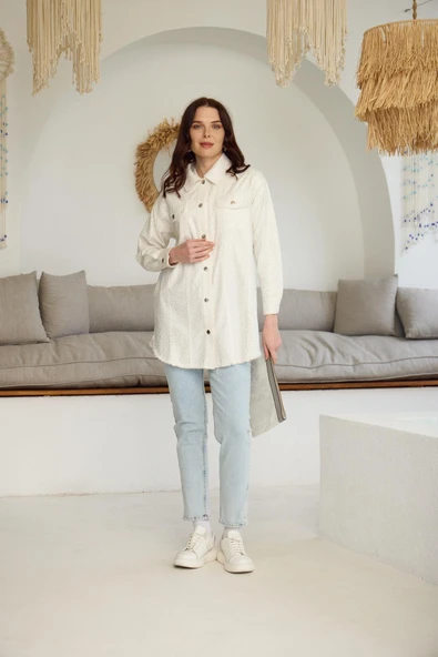 KRİSTAL SERPME TAŞLI KOT CEKET - 5