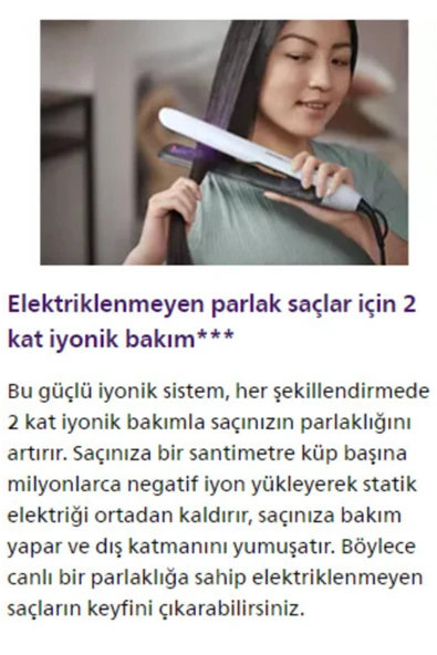 Philips 5000 Series Saç Düzleştirici ;Argan Yağı Katkılı Plakalar, Thermo Shield Teknoloji - 2