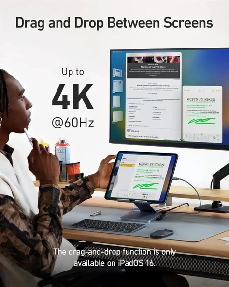 Anker iPad için USB C Hub, 551 USB-C Hub (8'i 1 arada) - 5