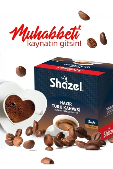 Shazel Hazır Türk Kahvesi 7g X 12 Adet - Sade - 2