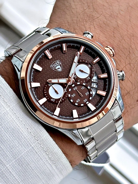 TI-618G TIGER ÇELİK ERKEK SAATİ ürün görseli
